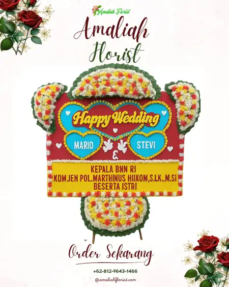 Papan Bunga Pernikahan Sindulang Dua